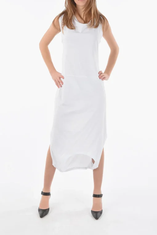 Fashion Vestito VANIGLIA in Cotone Doppia Vestibilità Donna Vestiti