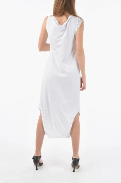 Fashion Vestito VANIGLIA in Cotone Doppia Vestibilità Donna Vestiti