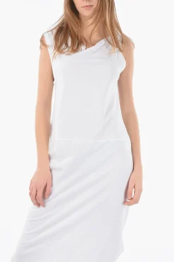 Fashion Vestito VANIGLIA in Cotone Doppia Vestibilità Donna Vestiti