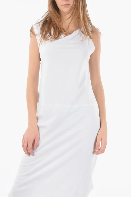 Fashion Vestito VANIGLIA in Cotone Doppia Vestibilità Donna Vestiti