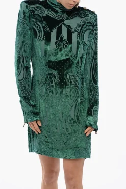 New Vestito Velvet-Devore A Maniche Lunghe Donna Vestiti