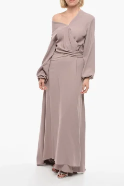 Vestito Wrap con Cintura>Super Blond Discount