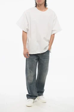 WALES BONNER Camicia In Popeline di Cotone con Coulisse Sul Fondo></noscript>Adidas Clearance