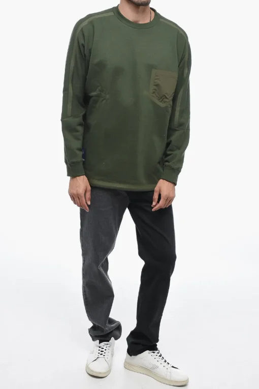 WHITE MOUNTAINEERING Felpa Girocollo in Cotone Garzato con Taschino>Paul & Shark New