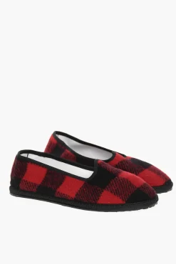 Online WOOLRICH Ballerine in Lana a Quadri Buffalo Donna Ballerine|Scarpe Basse