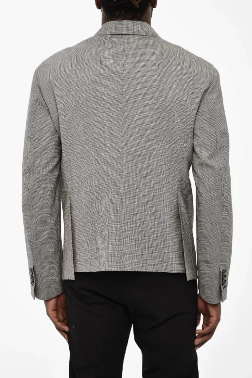 xgiacca a 3 bottoni pied-de-poule in lana vergine due spacchi>Dsquared2 Clearance