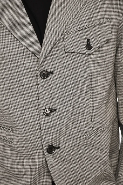 xgiacca a 3 bottoni pied-de-poule in lana vergine due spacchi>Dsquared2 Clearance
