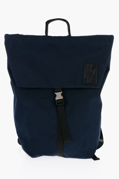 Fashion Zaino CITY FLAP in Nylon Bicolore Uomo Zaini