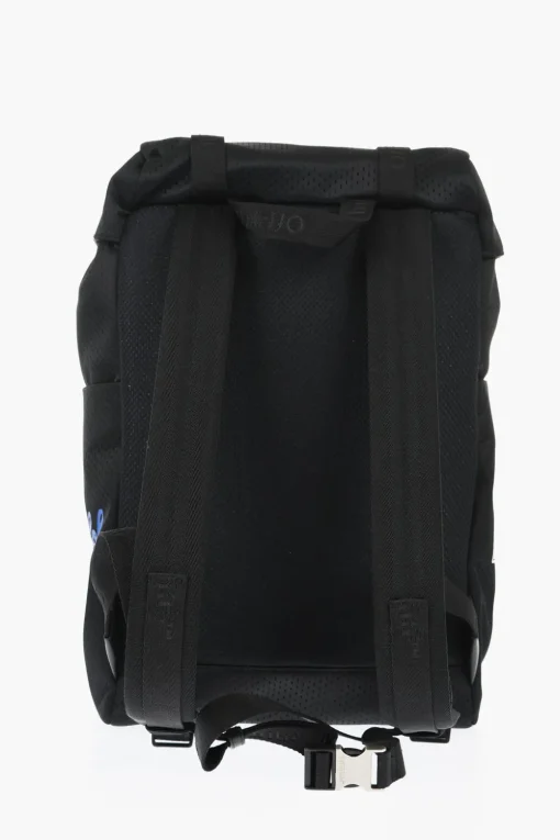 Online Zaino da Trekking in Nylon Traforato con Dettagli a Contrasto Uomo Zaini