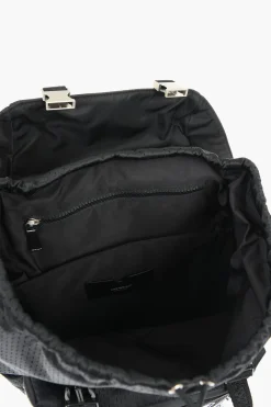 Online Zaino da Trekking in Nylon Traforato con Dettagli a Contrasto Uomo Zaini