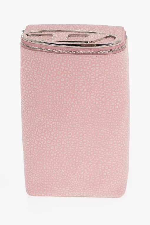 Zaino in Pelle Goffrata con Logo Applicato>Diesel Fashion