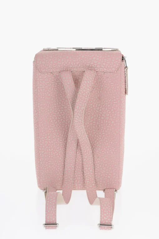 Zaino in Pelle Goffrata con Logo Applicato>Diesel Fashion