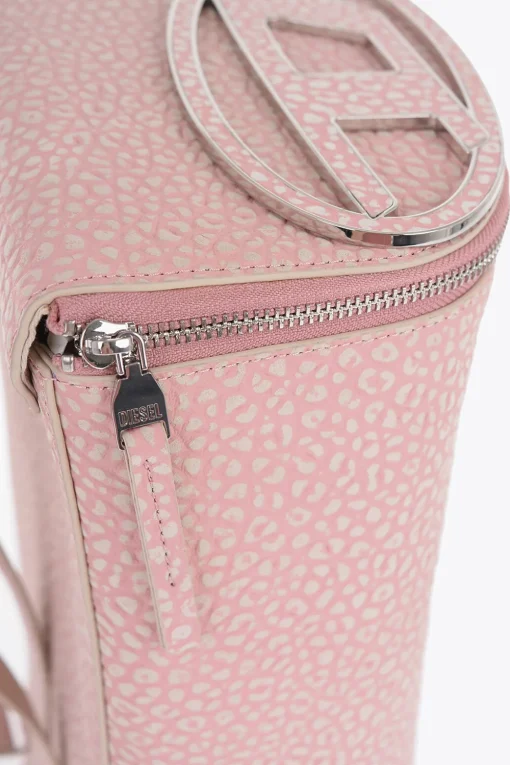 Zaino in Pelle Goffrata con Logo Applicato>Diesel Fashion